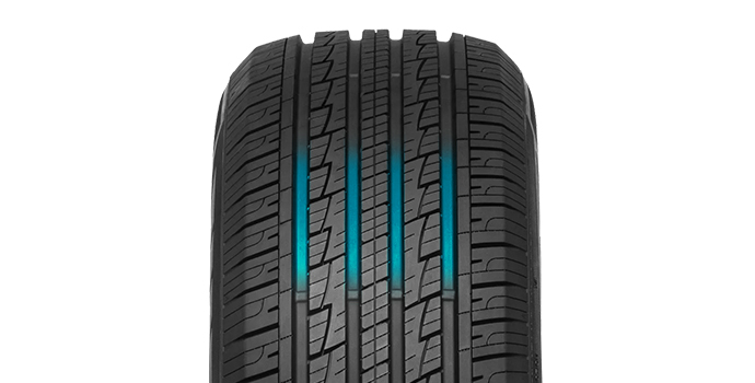 Four Wide Vertical Drainage Grooves